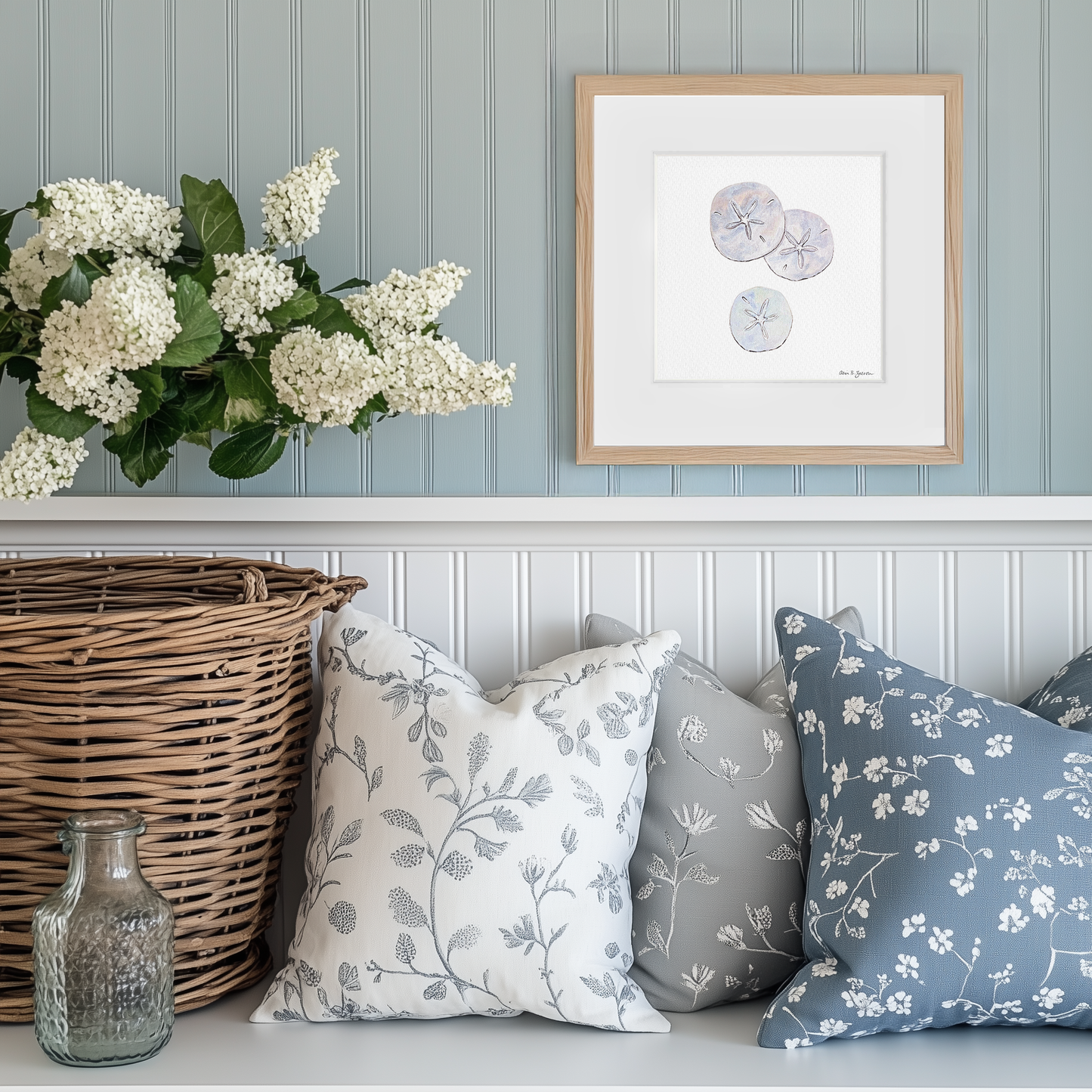 Sand Dollars Watercolor Art Print