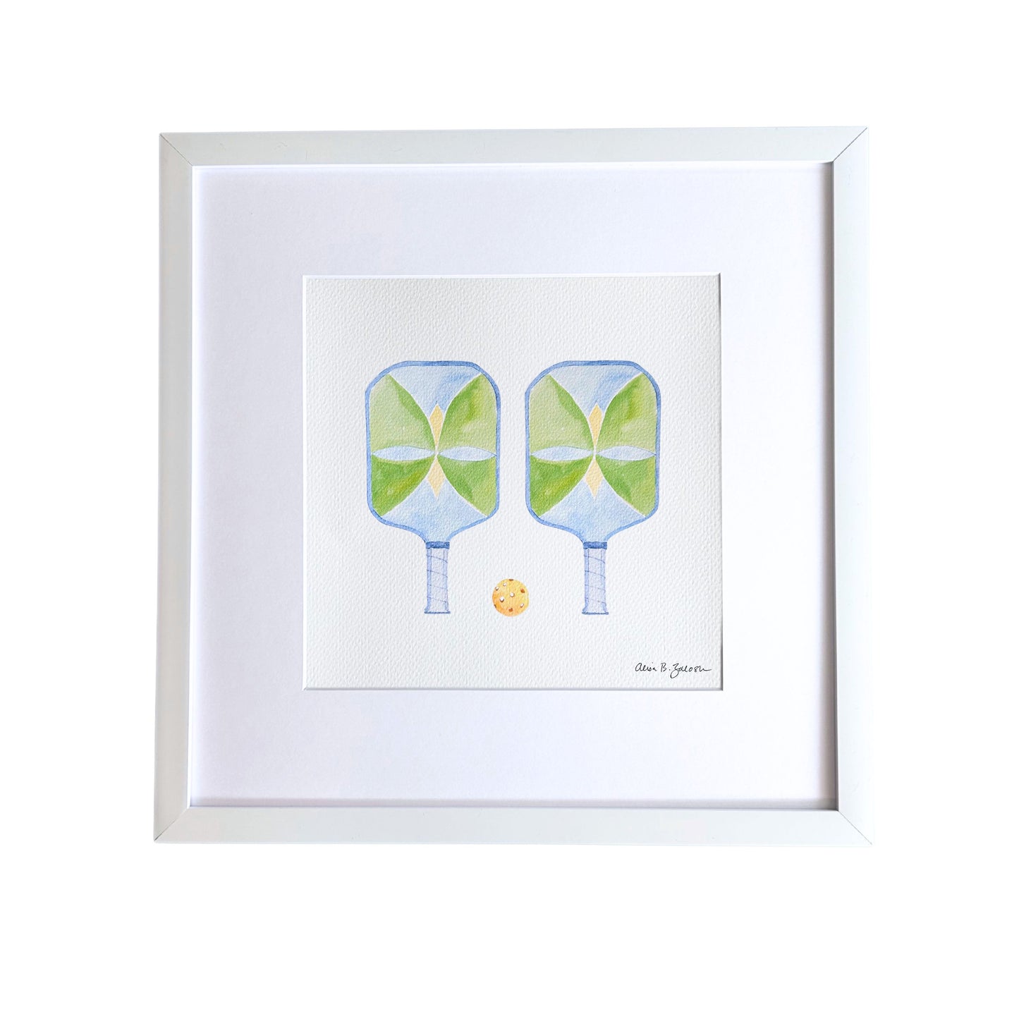 Pickleball Watercolor Art Print