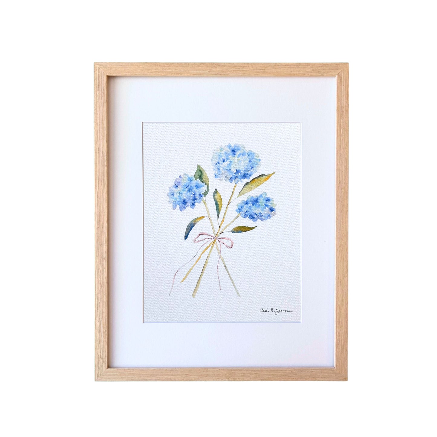 Hydrangea Bouquet Watercolor Art Print