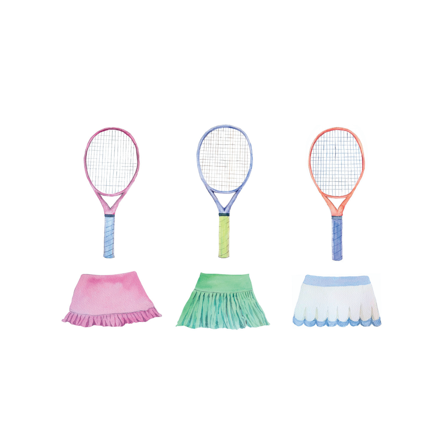 Tennis Skirts and Rackets Gift Enclosure Set