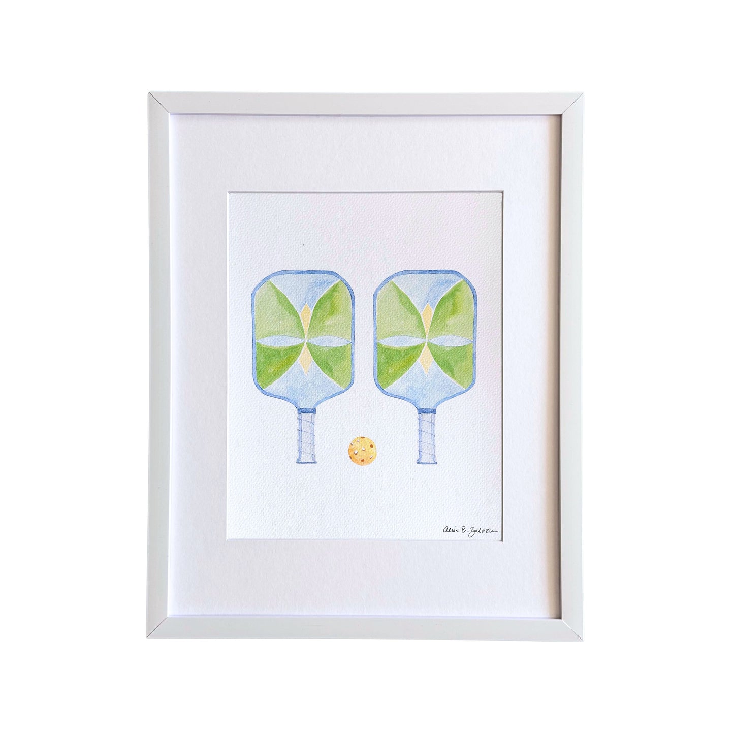 Pickleball Watercolor Art Print