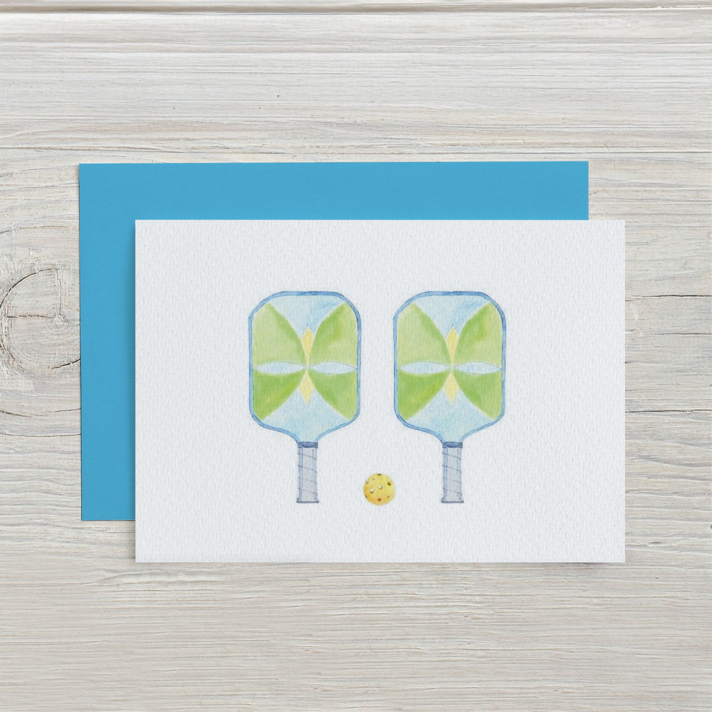 Pickleball Paddles Watercolor Gift Enclosure Set