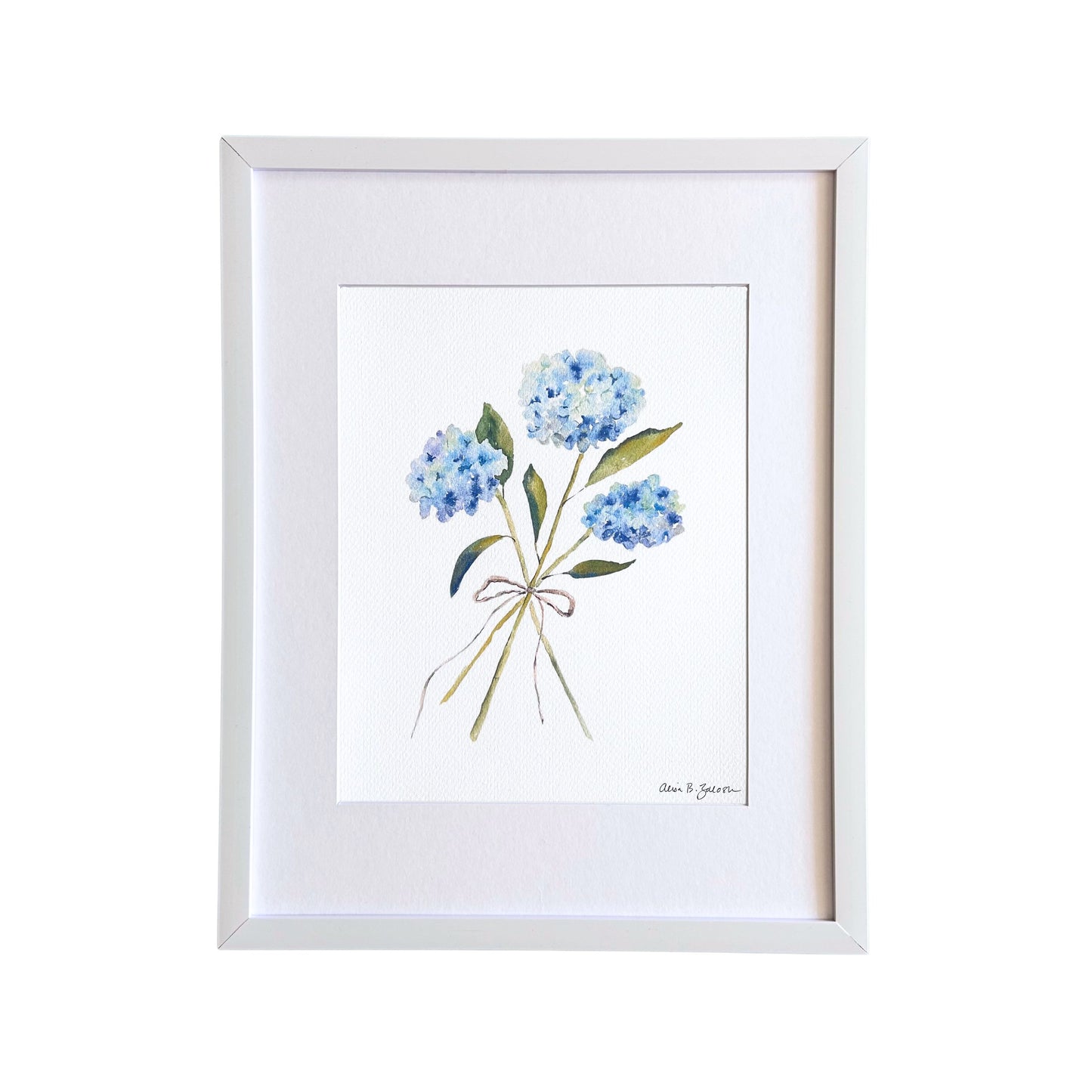 Hydrangea Bouquet Watercolor Art Print