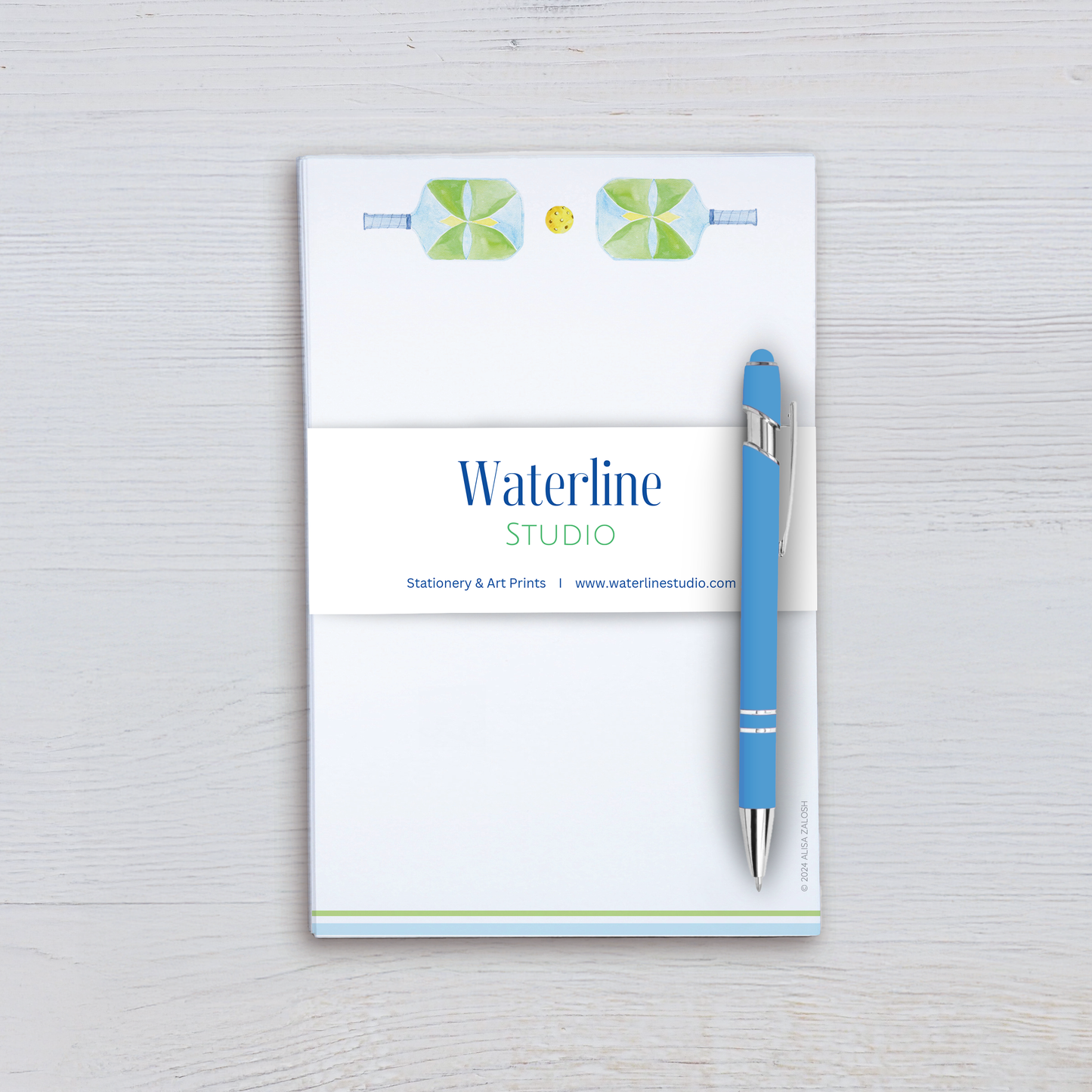 Pickleball Notepad (Green/Blue/Yellow)