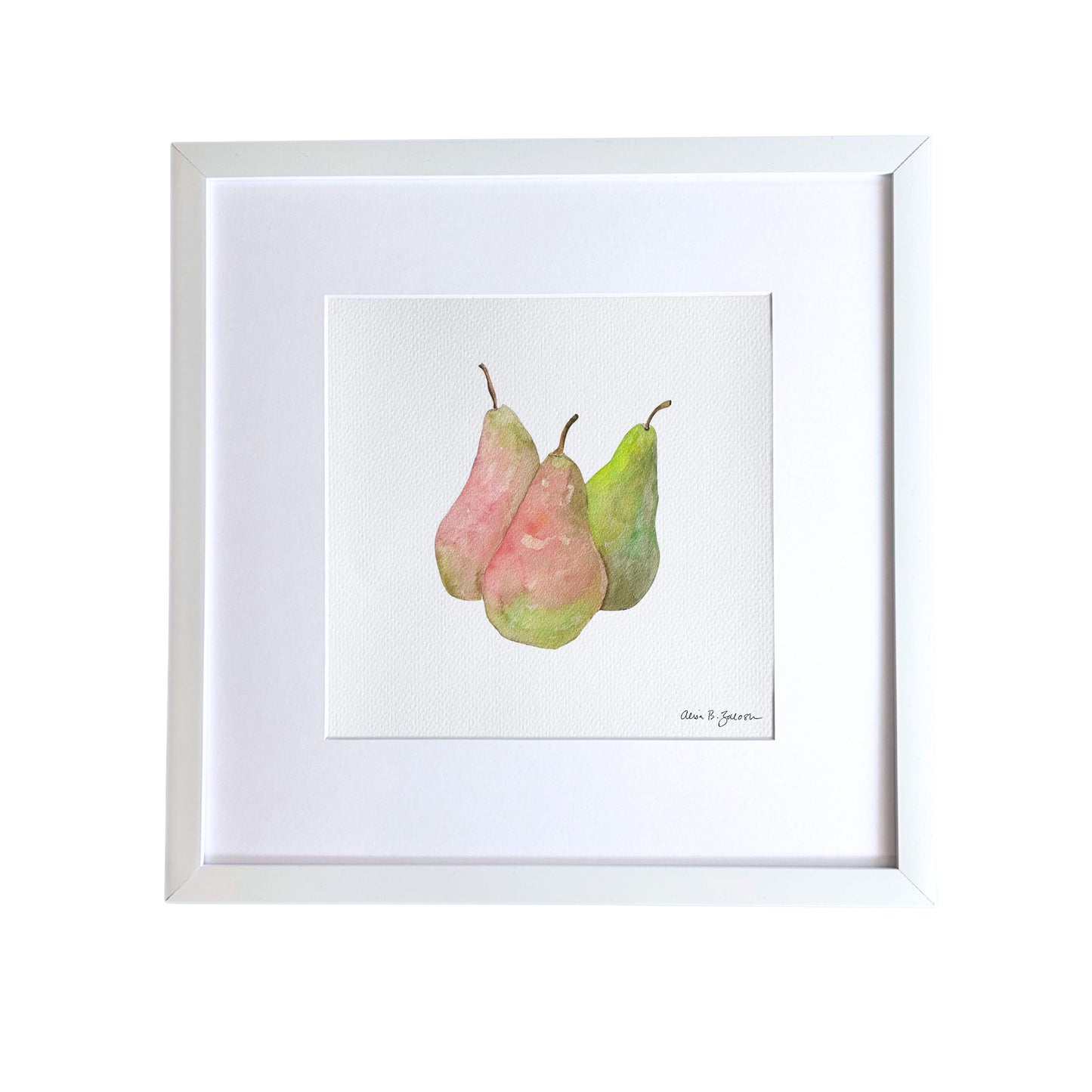 Pears Watercolor Art Print