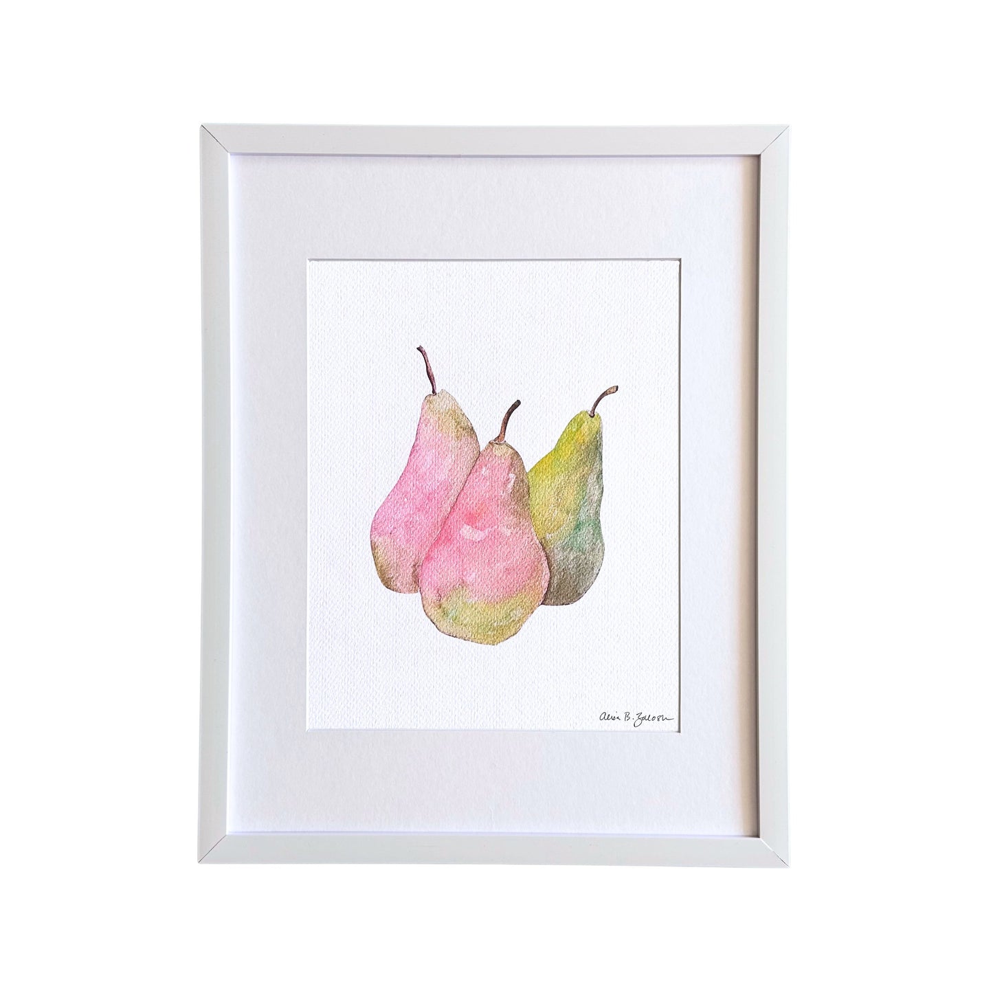 Pears Watercolor Art Print