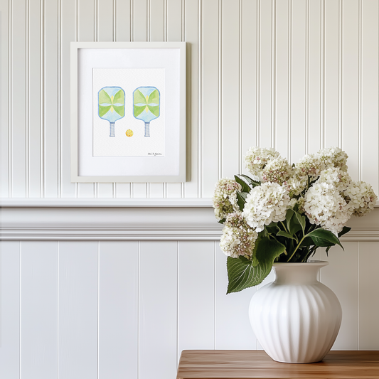 Pickleball Watercolor Art Print
