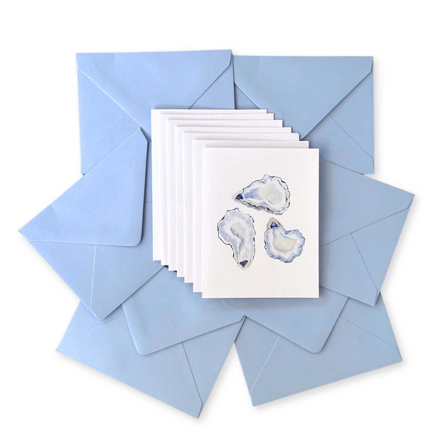 Oyster Shells Watercolor Note Card Set