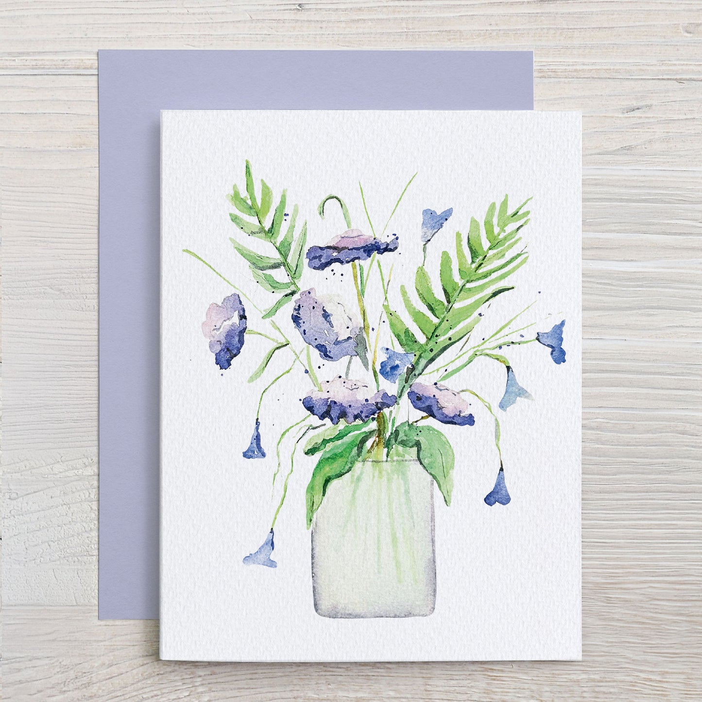 Wild Flowers Watercolor Note Card Set - Assorted Designs
