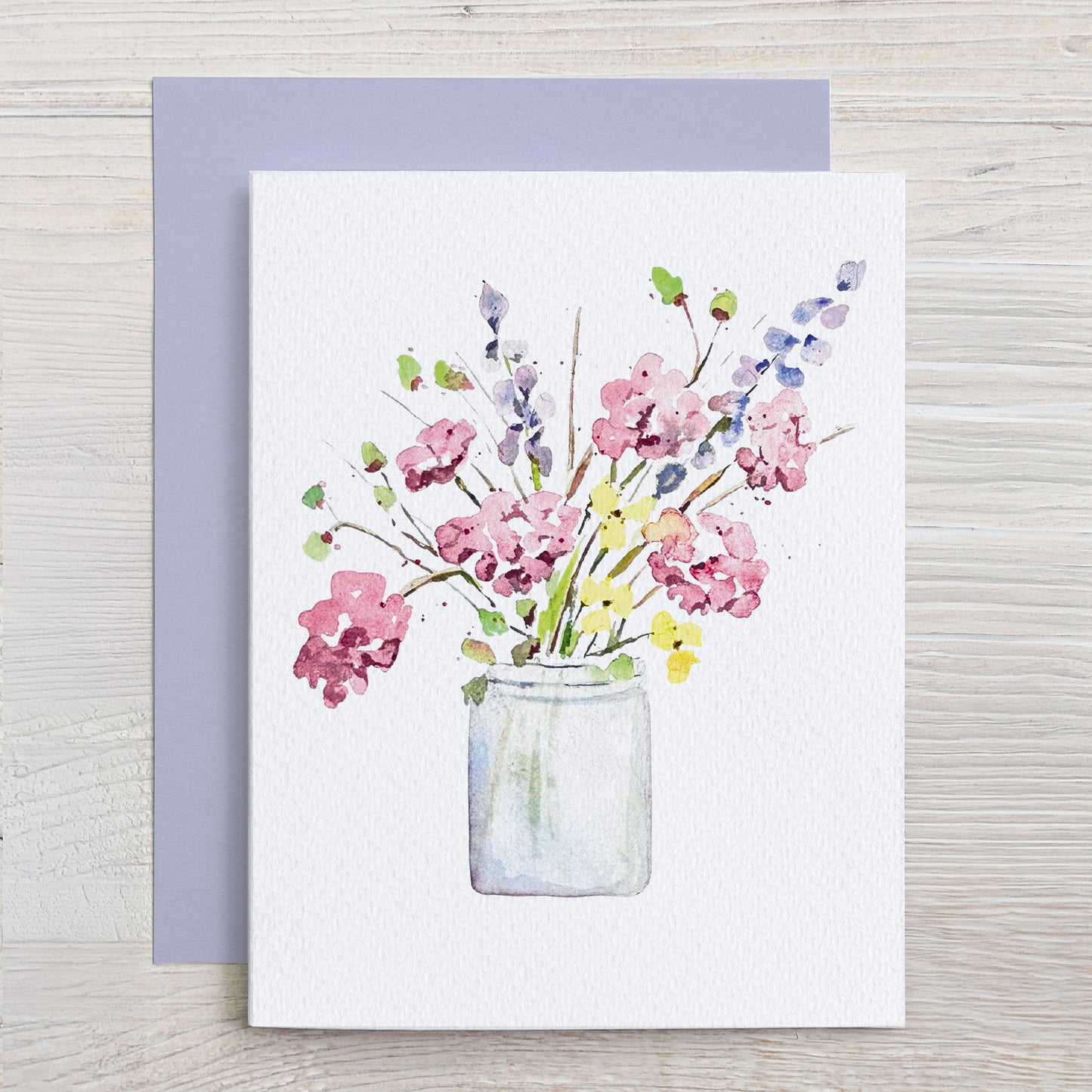 Wild Flowers Watercolor Note Card Set - Assorted Designs