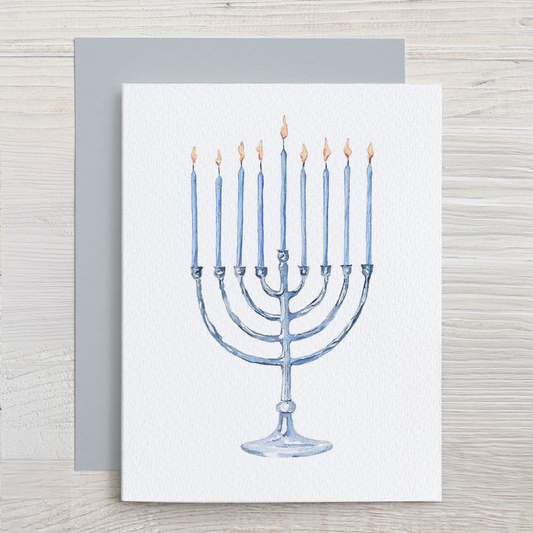 Hanukkah Menorah Note Card Set