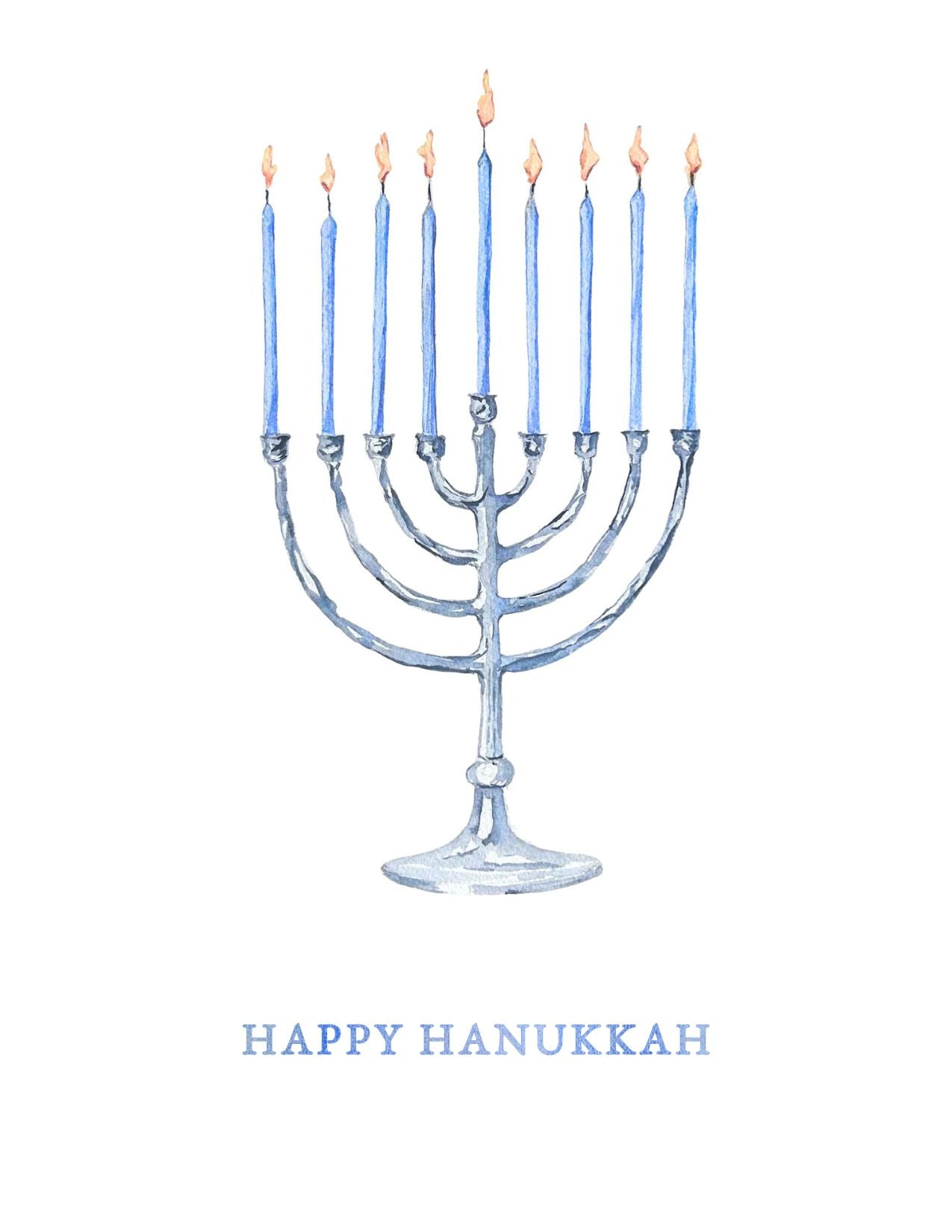 "Happy Hanukkah" Menorah Note Card Set