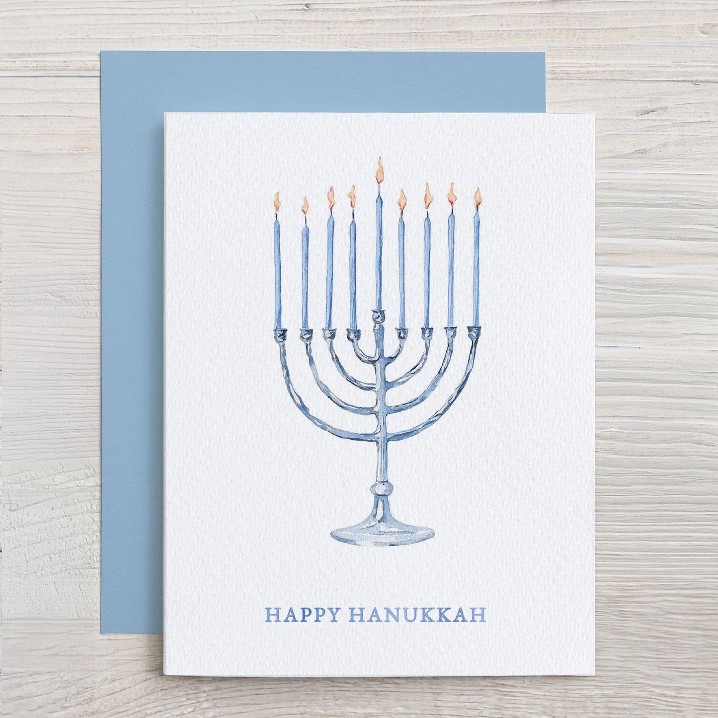 "Happy Hanukkah" Menorah Note Card Set