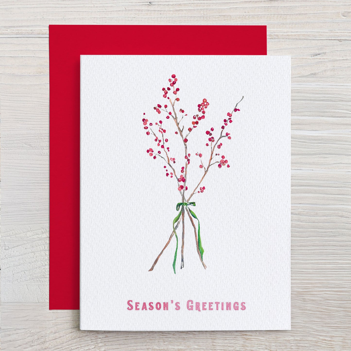 Winter Berries "Season's Greetings" Note Card Set