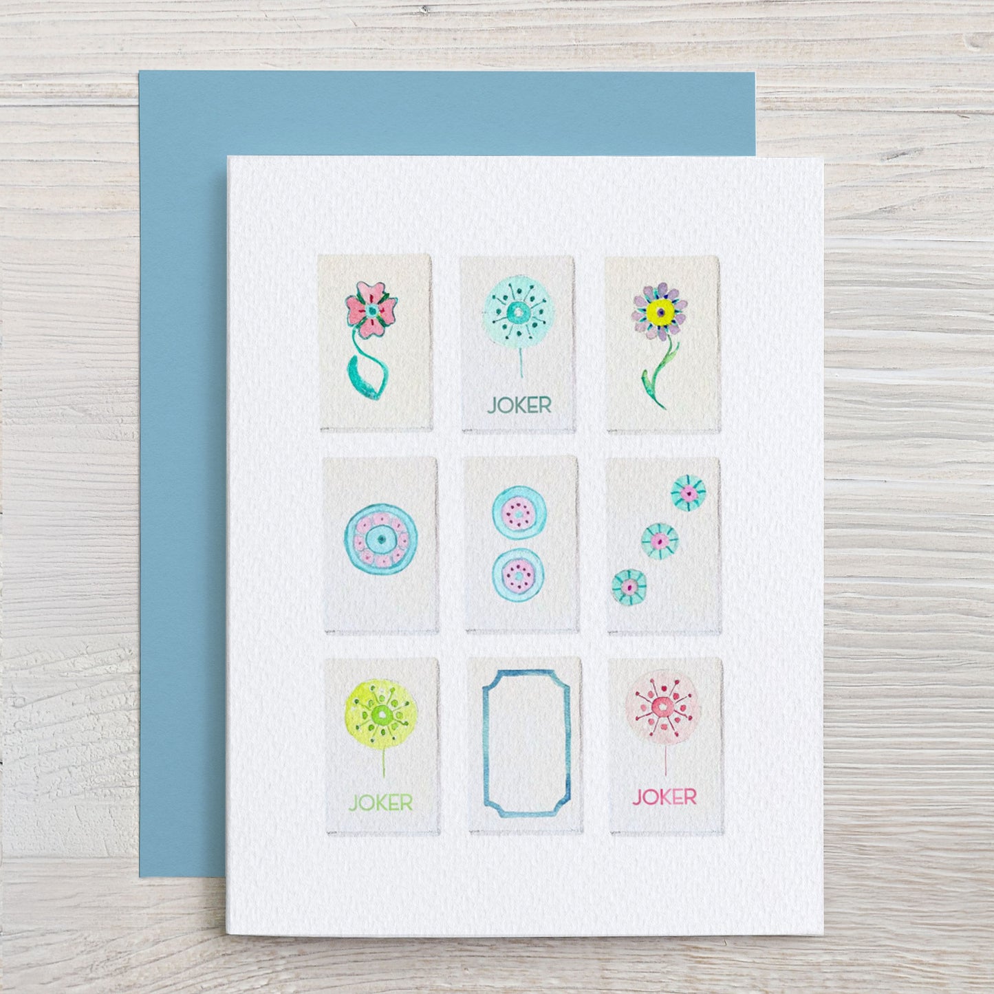 Mah Jongg Assorted Card Set - Bright Pastel Tiles