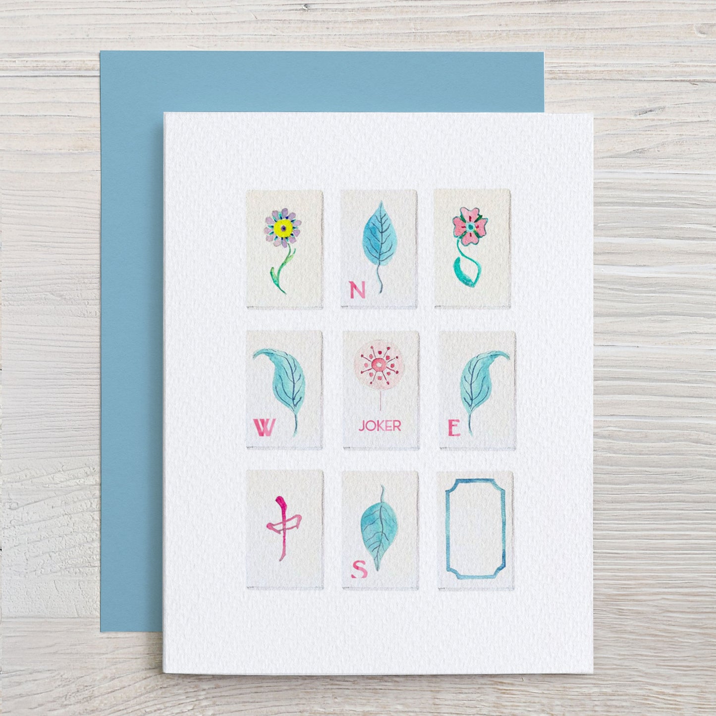 Mah Jongg Assorted Card Set - Bright Pastel Tiles