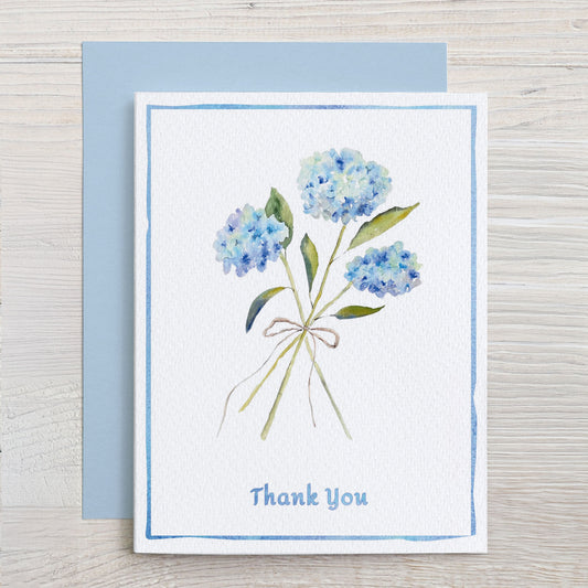 Thank you Note Card (Hydrangea Bouquet)