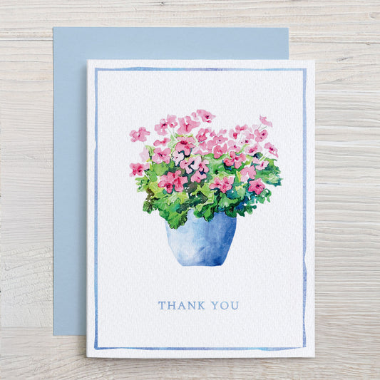 Thank you Note Card (Potted Geranium)