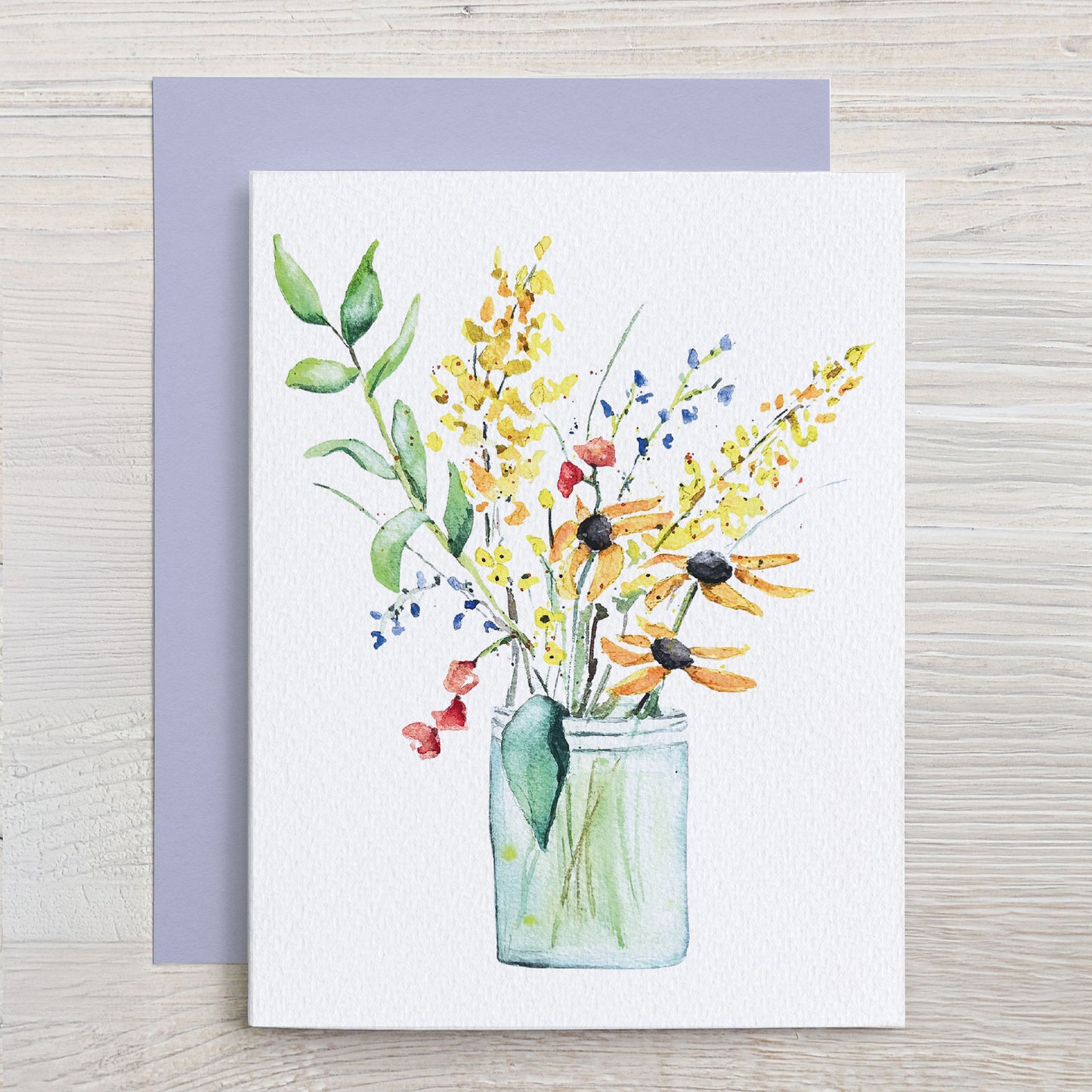Wild Flowers Watercolor Note Card Set - Assorted Designs