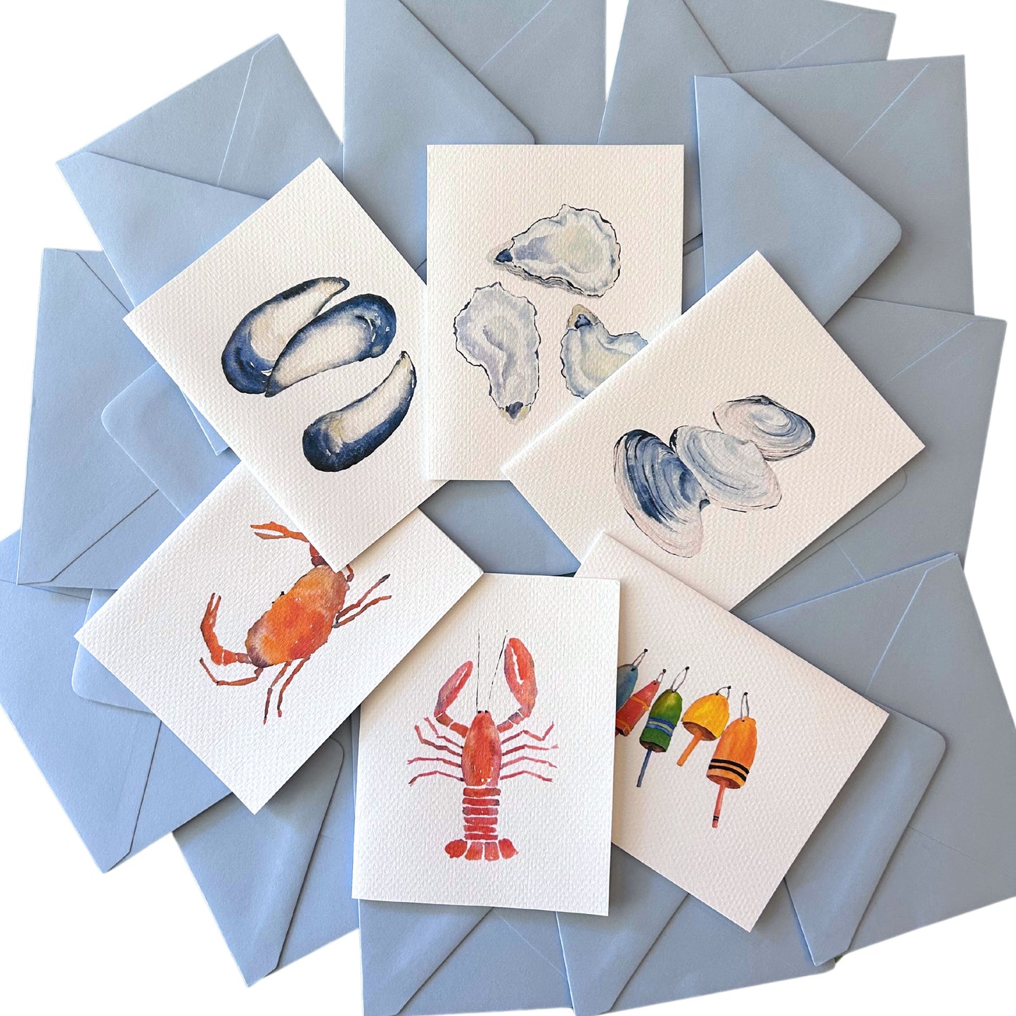 Coastal Note Card Set (6 assorted designs)