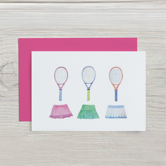 Tennis Skirts and Rackets Gift Enclosure Set