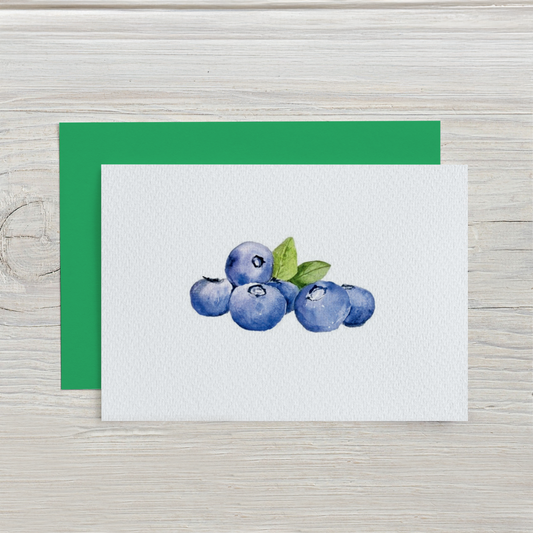Blueberries Watercolor Gift Enclosure Set