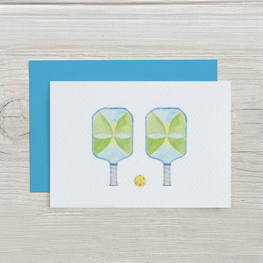 Pickleball Paddles Watercolor Gift Enclosure Set