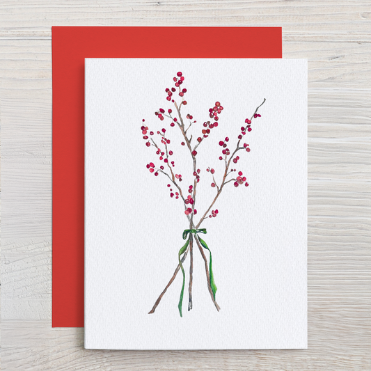 Winter Berries Holiday Note Card Set