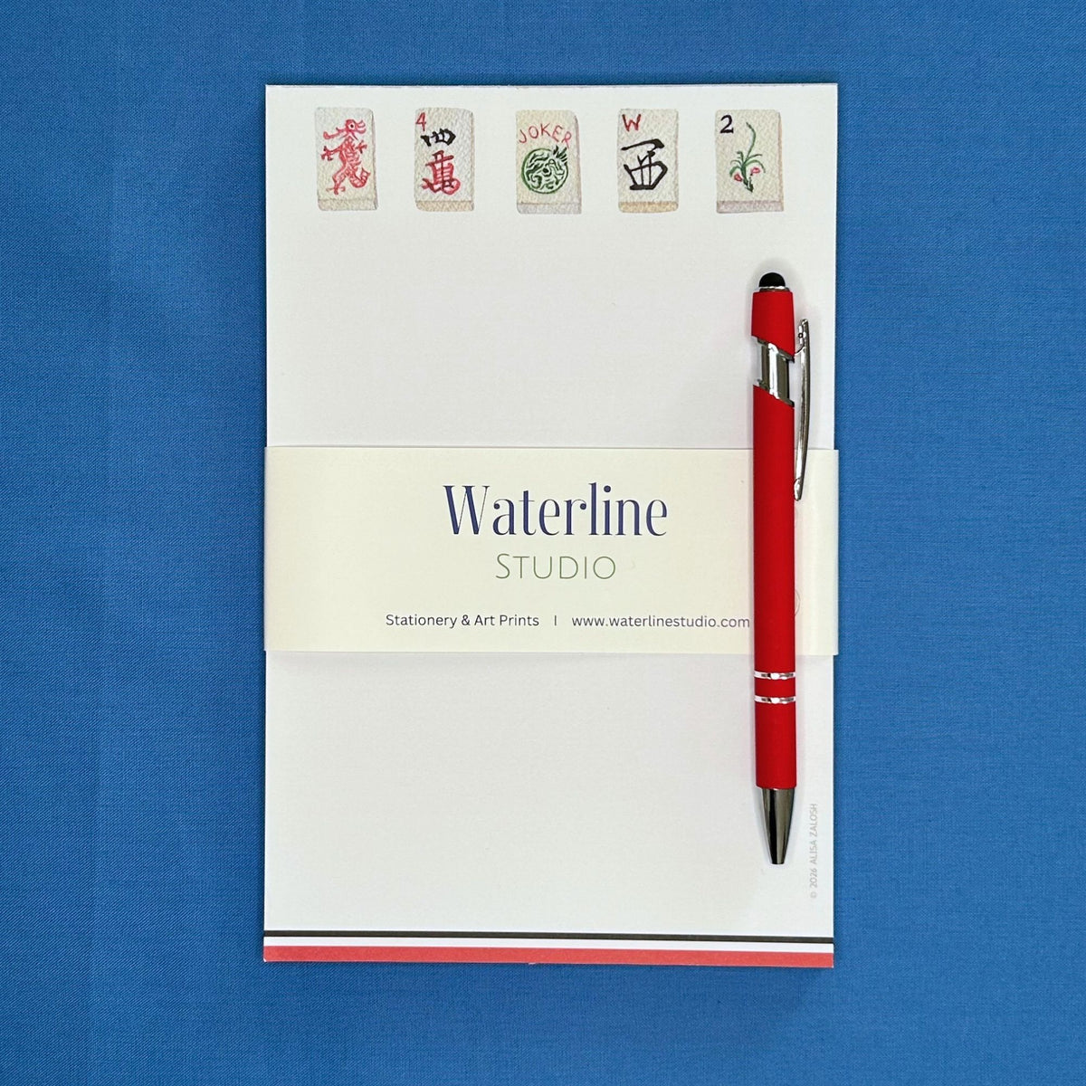 Mahjong Gift Bundle: Notepad, Card Set & Pen