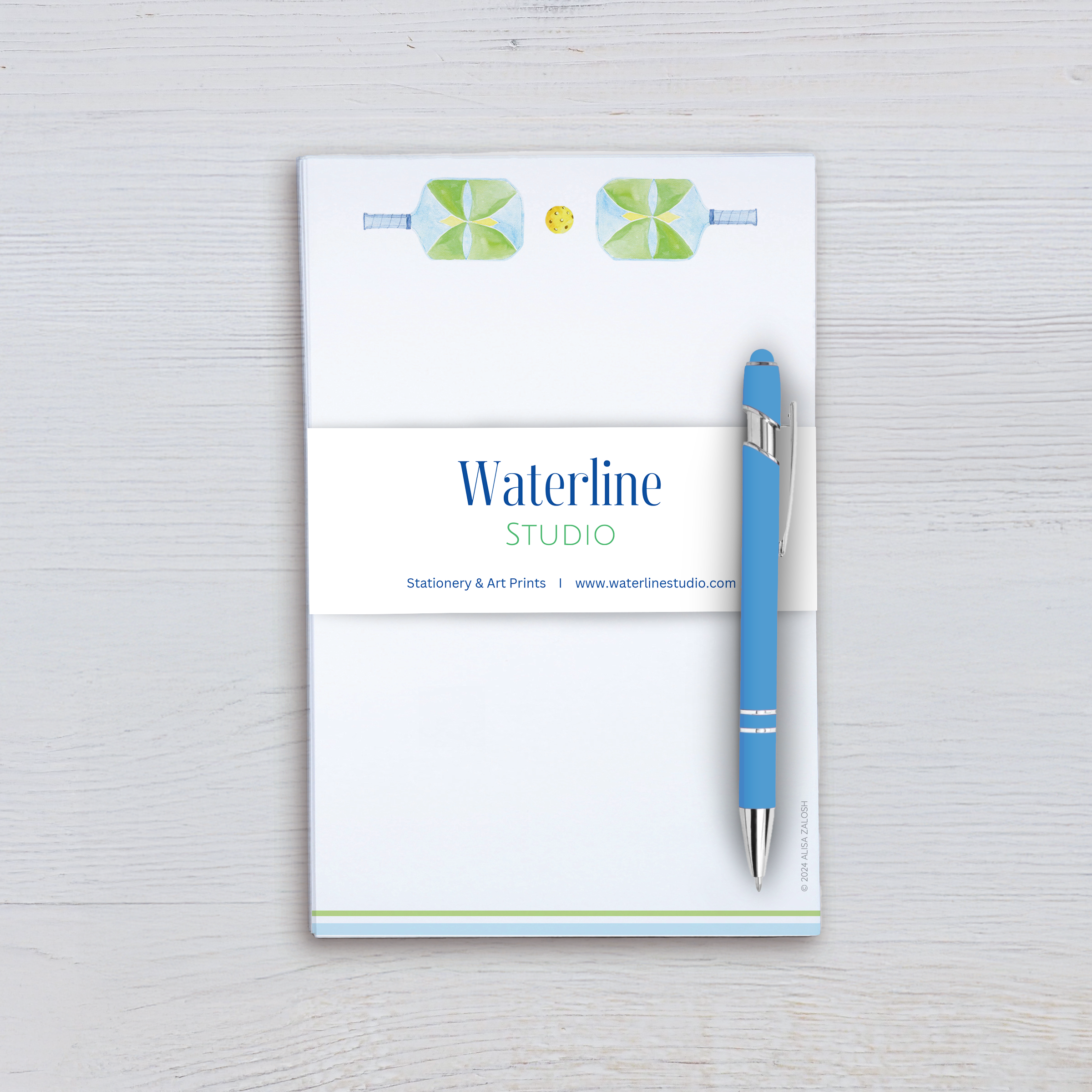 Picklball Notepad Pickleball Notepad (Green/Blue/Yellow) – Waterline Studio