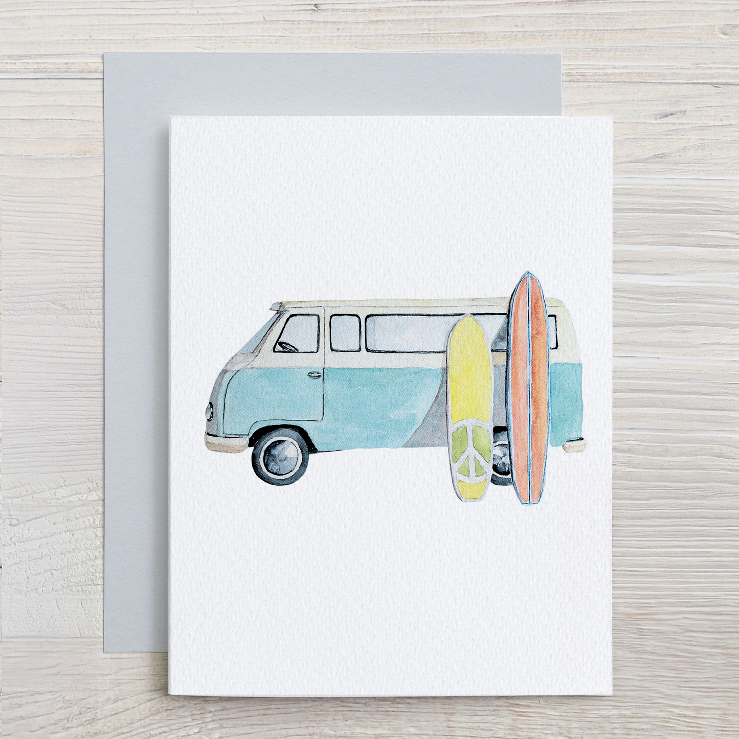 Surfing Watercolor Note Card Set (6 assorted designs)