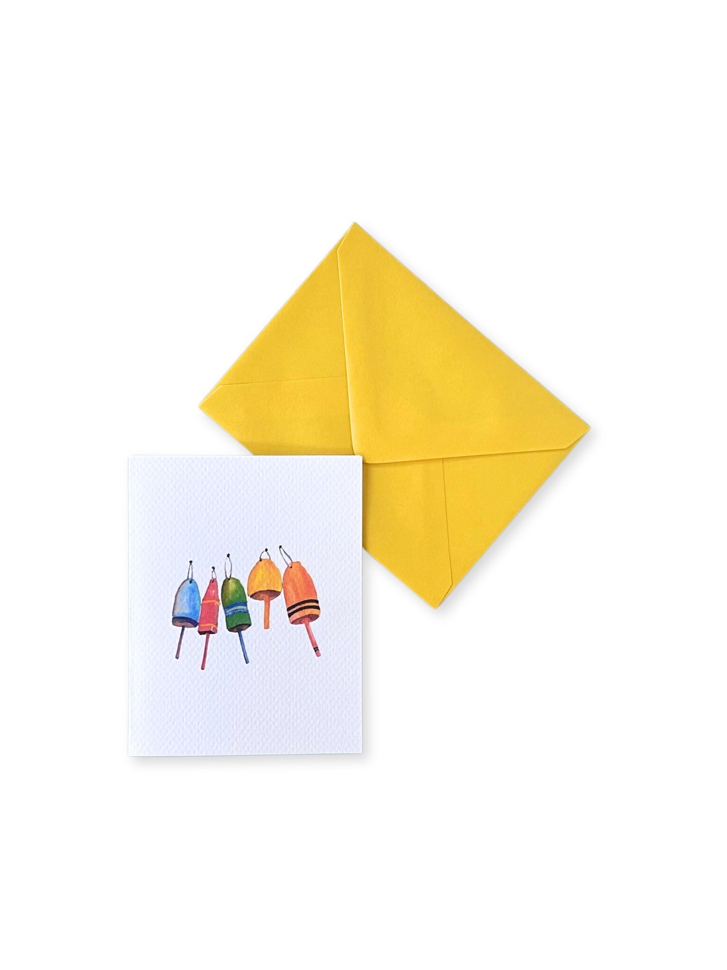 Colorful Buoys Watercolor Note Card Set