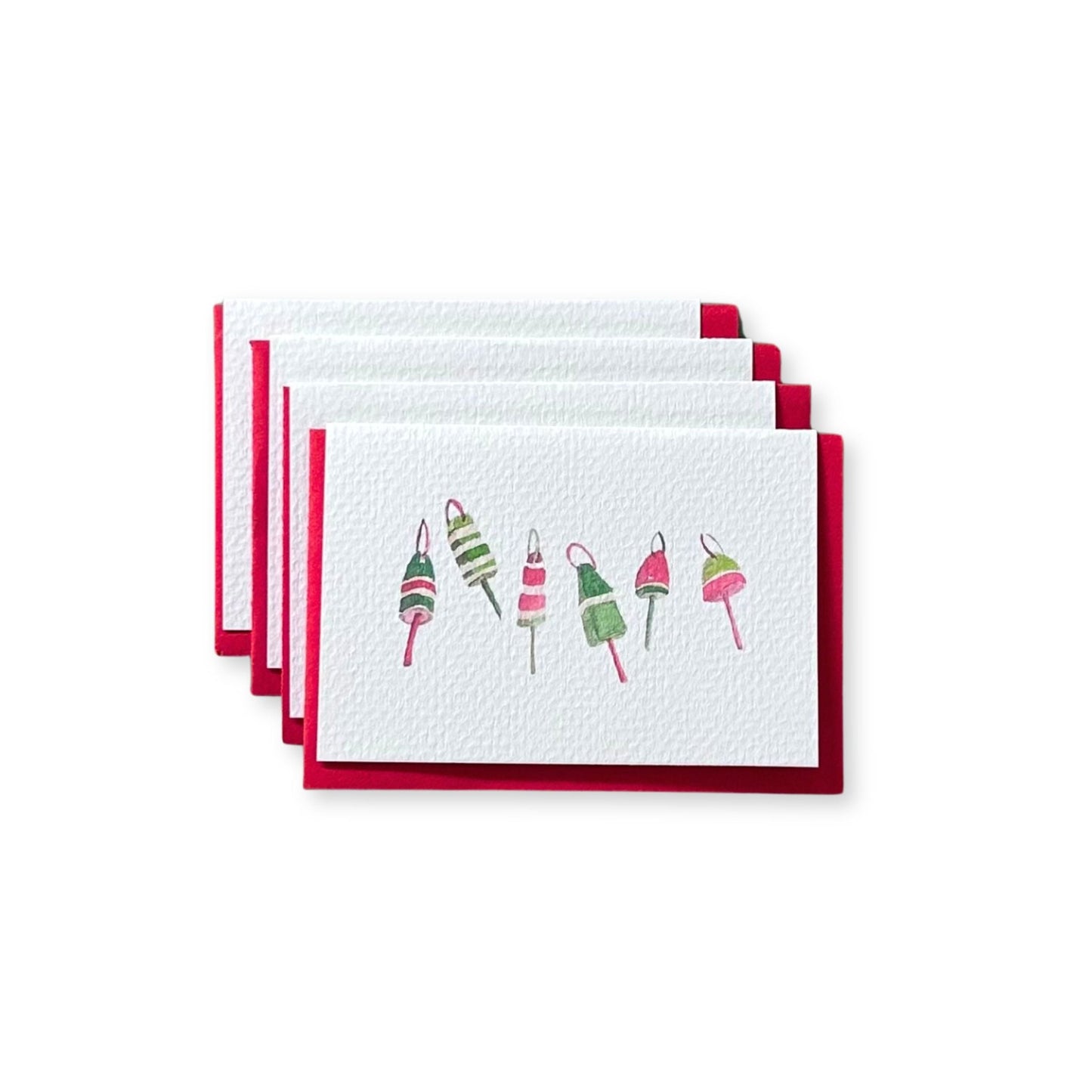 Holiday Buoys Watercolor Gift Enclosure Set