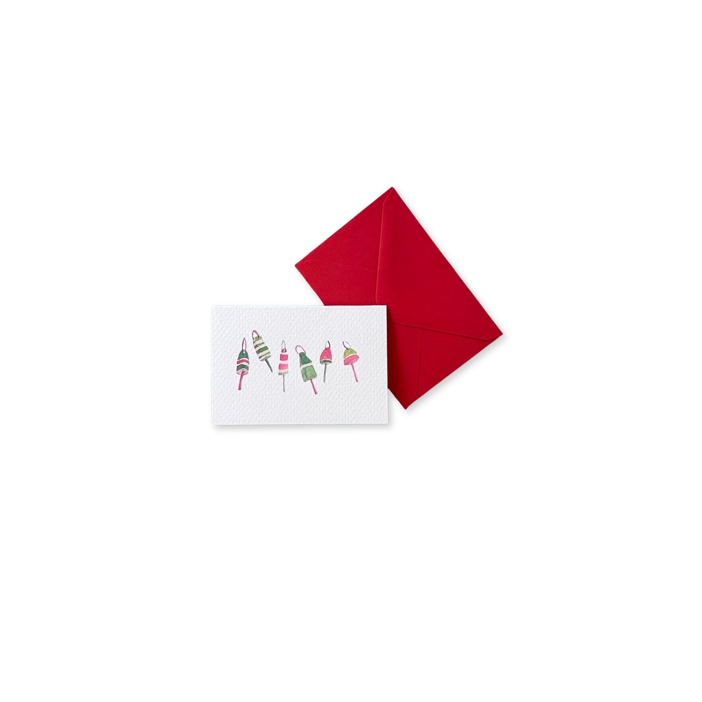 Holiday Buoys Watercolor Gift Enclosure Set