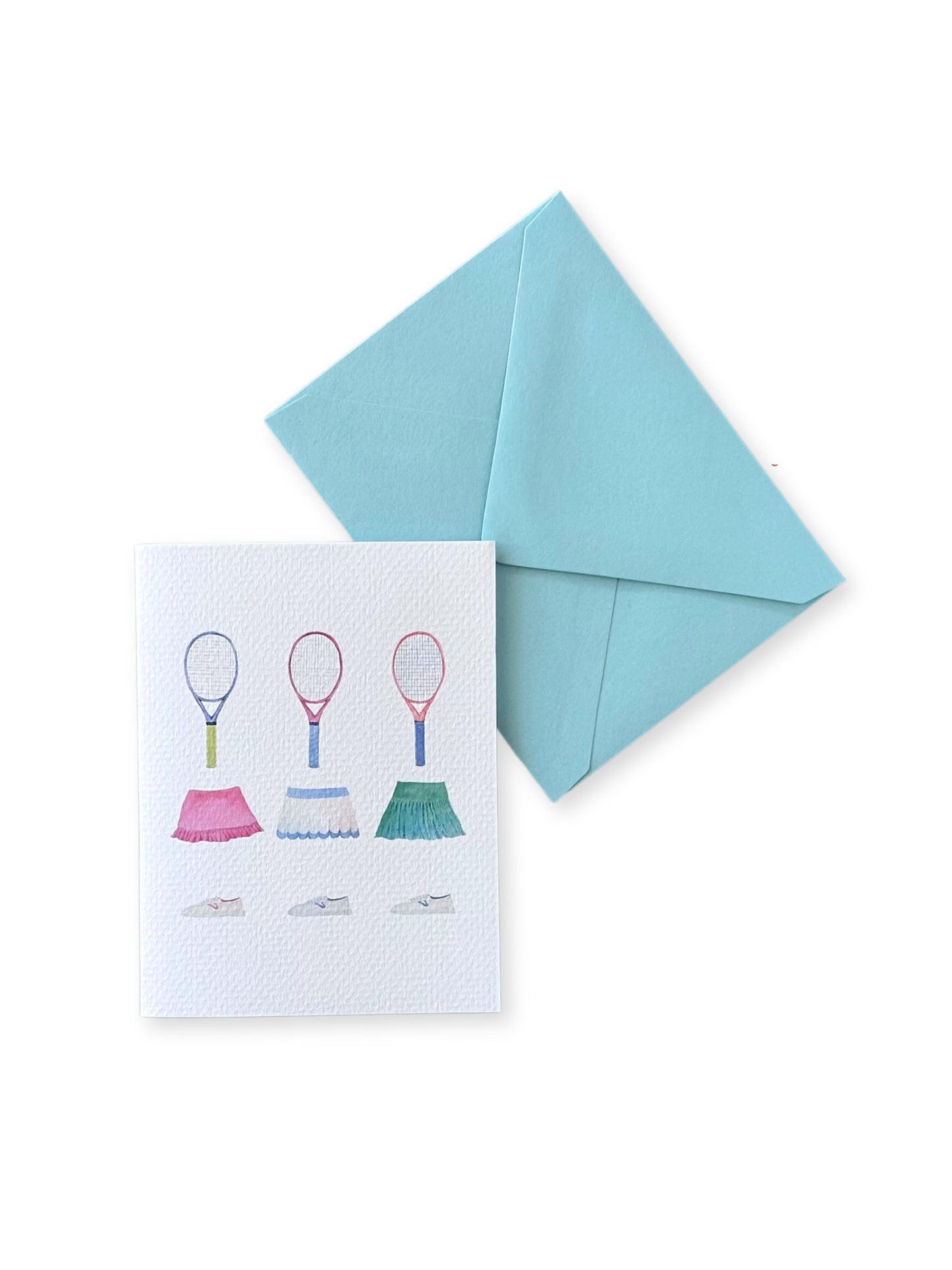 Ladies' Tennis Watercolor Note Card Set